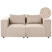 Divano modulare a 2 posti Divano componibile in bouclé beige in due sezioni Stile moderno e minimalista