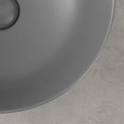 Mensolone bagno 80 cm grigio cemento per lavabo da appoggio Master