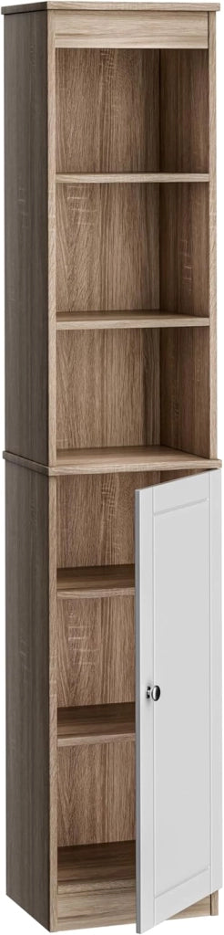 Casaria® Mobile Alto Bagno 6 Ripiani 170x34x26cm Armadio Salvaspazio Mobiletto Asciugamani Mobili a Colonna Arredo Bagno Mobiletti Salvaspazio