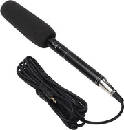 Microfono a Mano per Interviste con Condensatore 65 mm XLR - Microfono Professionale a Cavo per Lunghe Distanze - Nera 28cm.