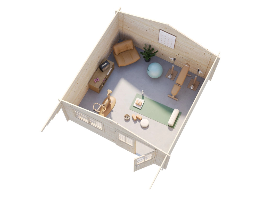 Casetta in legno non trattato Britta A 446X446