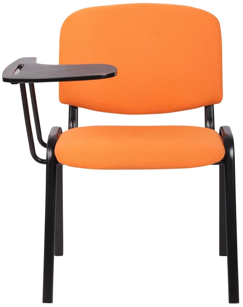 Set di 4 sedie Ken in tessuto con tavolo pieghevole arancione