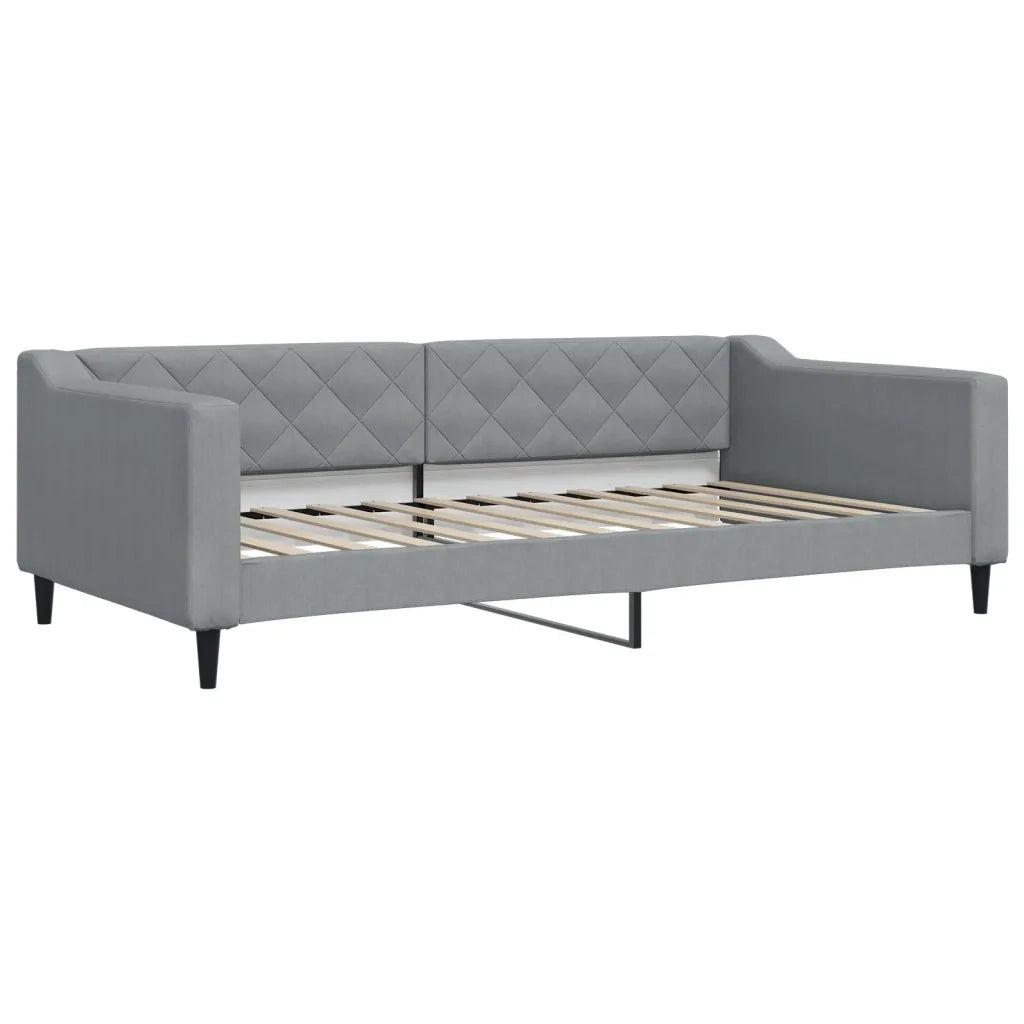 Divano Letto Estraibile Materassi Grigio Chiaro 100x200 Tessuto 3197449
