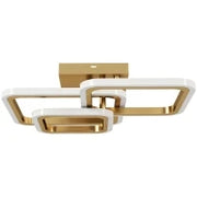 Plafoniera LED 40W 4300 lm, 3 temperature di colore, 3 anelli dorati, 48 x 46 x 13 cm