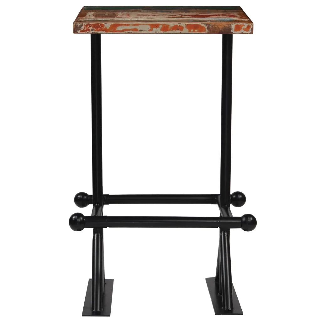 Set da Bar 3 pz in Legno Massello di Recupero Multicolore cod mxl 16569