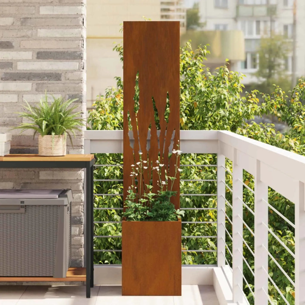 Schermo per privacy in giardino Traforo Ruggine 32 x 150 cm 876398