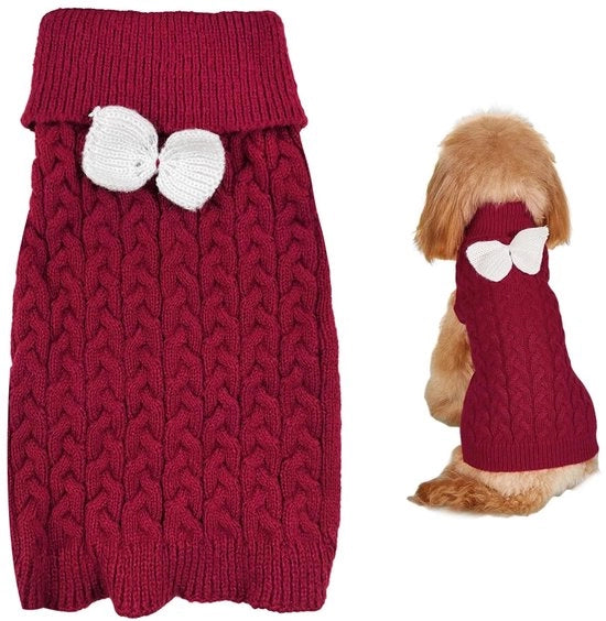 Pantaloni per animali domestici in acrilico - colore rosso - isolamento termico - un pezzo