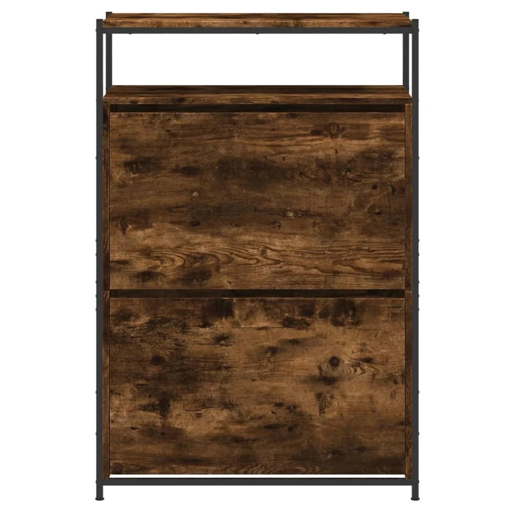 Scarpiera mobile contenitore per scarpe mobile per ingresso/corridoio/soggiorno 75 x 34 x 112 cm legno ingegnerizzato marrone 02_0021587