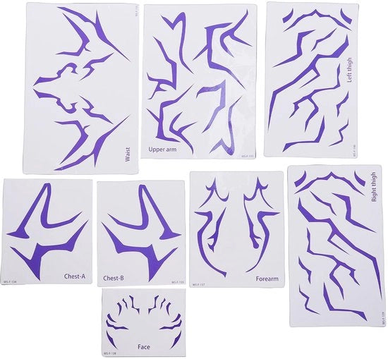 Sticker temporanei tema Kpop - Arti del corpo per cosplay - Gioco di ruolo - Tema anime - Alta qualità della stampa - Durata 2-3 giorni