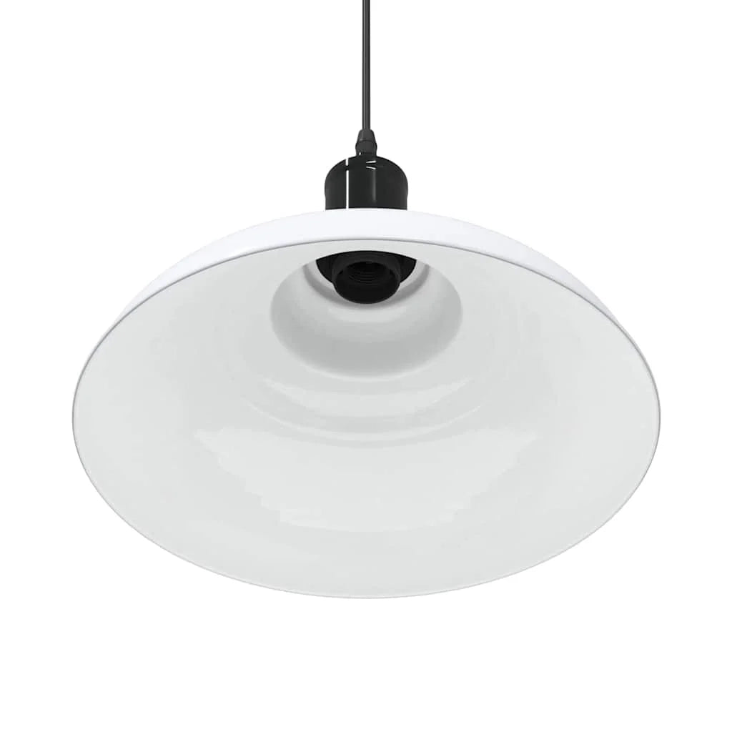 Lampada a sospensione vintage regolabile altezza 120 x 31 x 31 cm design elegante in metallo bianco lucido 02_0058009