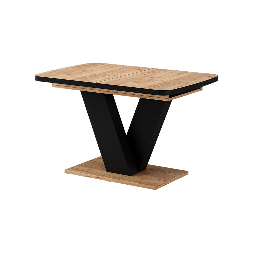 Vicco tavolo da pranzo allungabile Rovere nero/oro 120 x 80 cm estensibile