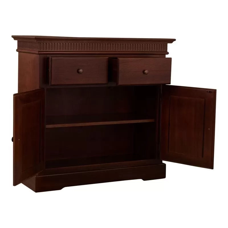 Madia credenza arte povera 2 porte in legno tinta noce l.90 p.38 h.85 - Mobili 2G
