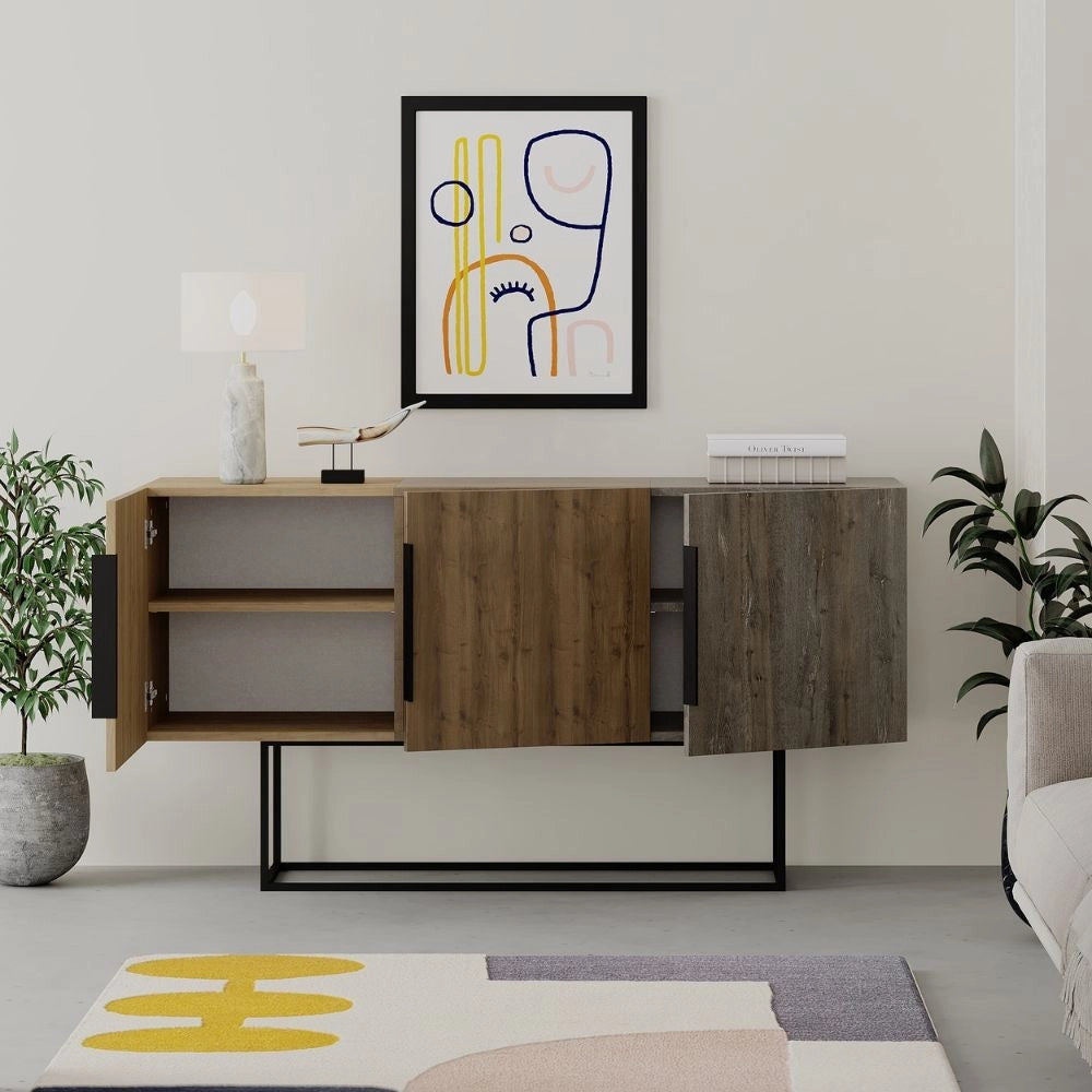Madia 3 Ante in MDF Tontini Rovere Noce