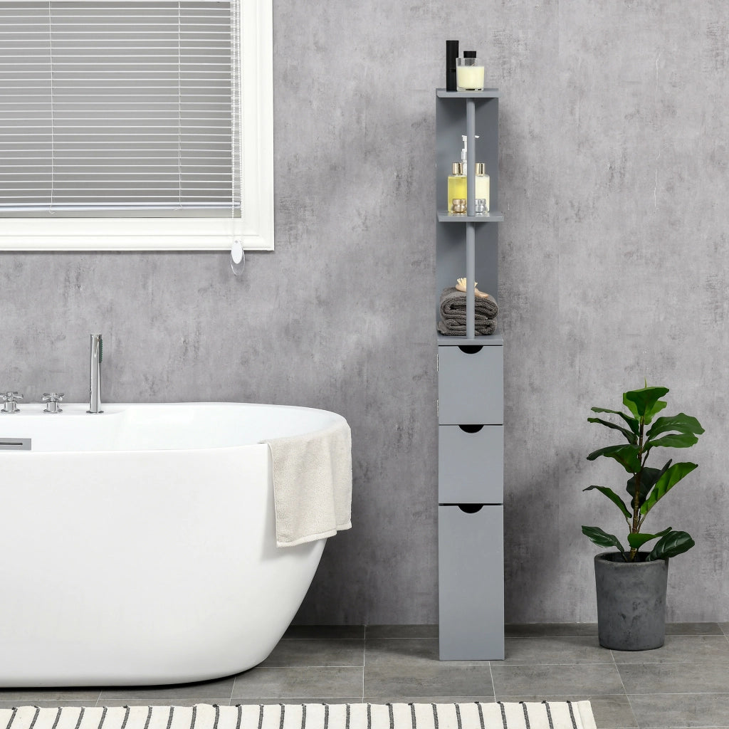 Colonna Bagno Moderna ¨C zephmum ¨C Grigio 15x33x136,8 cm