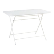 Tavolo da giardino pieghevole 110 x 70 x 71 cm acciaio laccato bianco 03_0011033