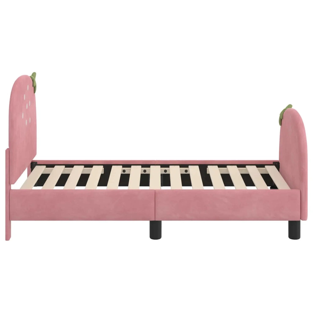 Letto singolo | Letto per adulti | Struttura letto per bambini con testata Rosa 70 x 140 cm