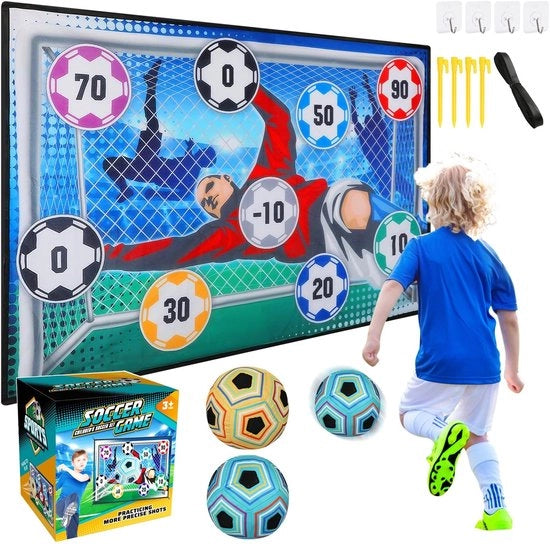 Set di allenamento calcistico per bambini - Accessori allenamento calcio - Reti di calcio con cinta elastica - Pallone da calcio morbido - Accessori allenamento calcio - Adatto per bambini dai 3 ai 8 anni - Set di allenamento calcio