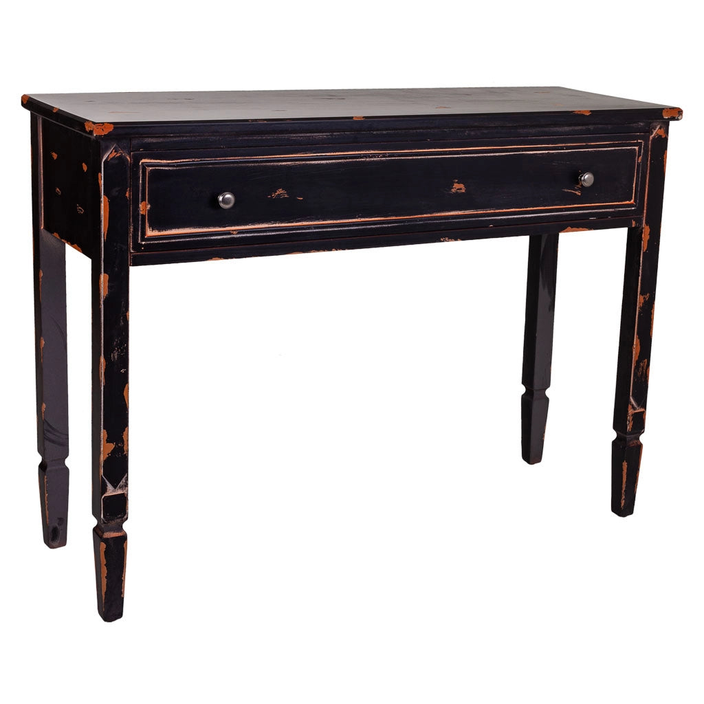 Mobile da ingresso in legno nero 112x38x82h