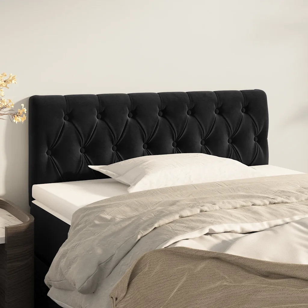 Testiera | Testata Nera 90 x 7 x 78/88 cm in Velluto