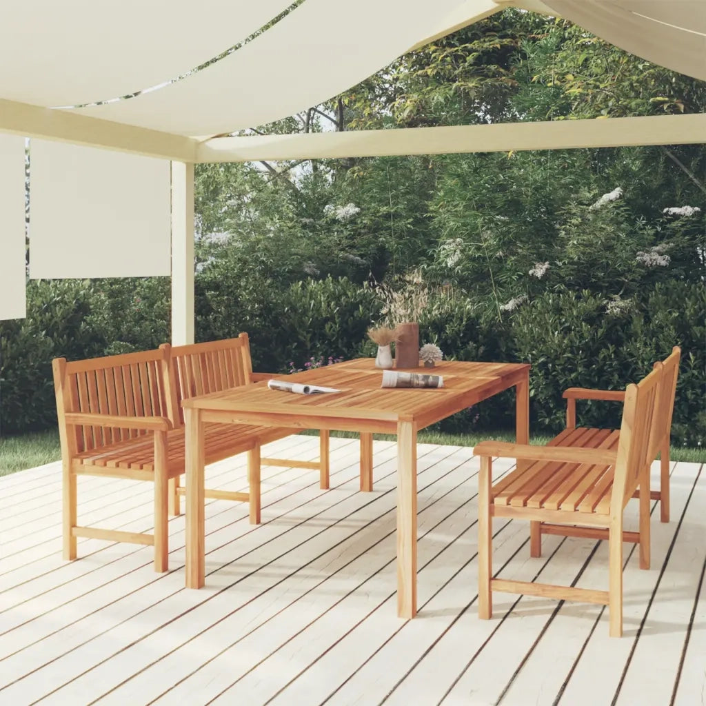 Set da Pranzo per Giardino 3 pz in Legno Massello di Teak 3157159