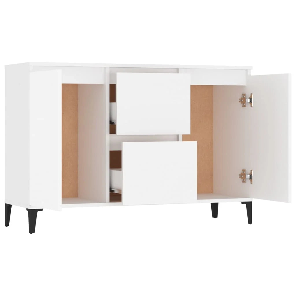 Buffet credenza cassettiera armadio mobile contenitore organizer per cucina soggiorno salotto 104 x 35 x 70 cm legno ingegnerizzato bianco 02_0030184