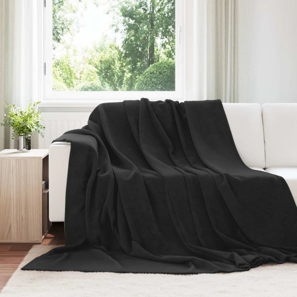 Coperta Nero 220 x 240 cm Panno 42016779