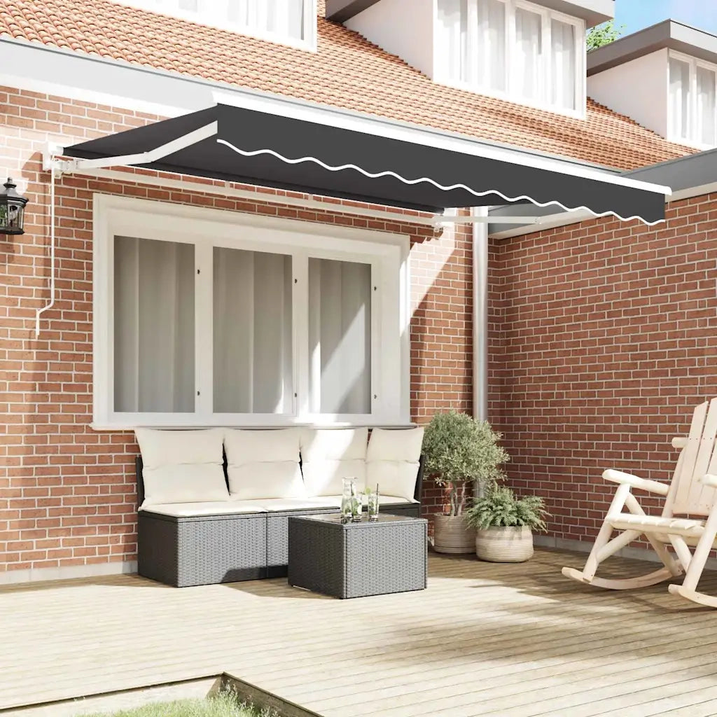 vidaXL Tenda Retrattile Antracite 300x200 cm Tessuto