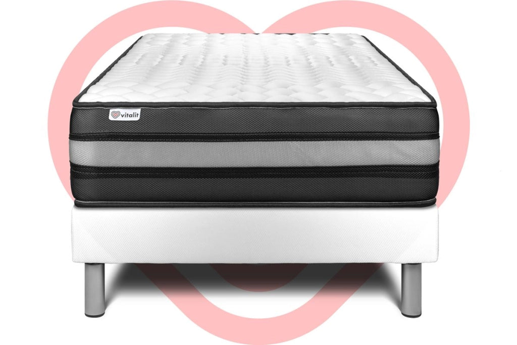 Letto con materasso VITAL POWER ZEN 120 x 200 cm Rete kit Bianco