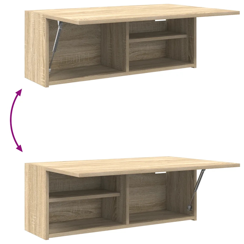 Mobile da Bagno Rovere Sonoma 80x25x30 cm in Legno Multistrato