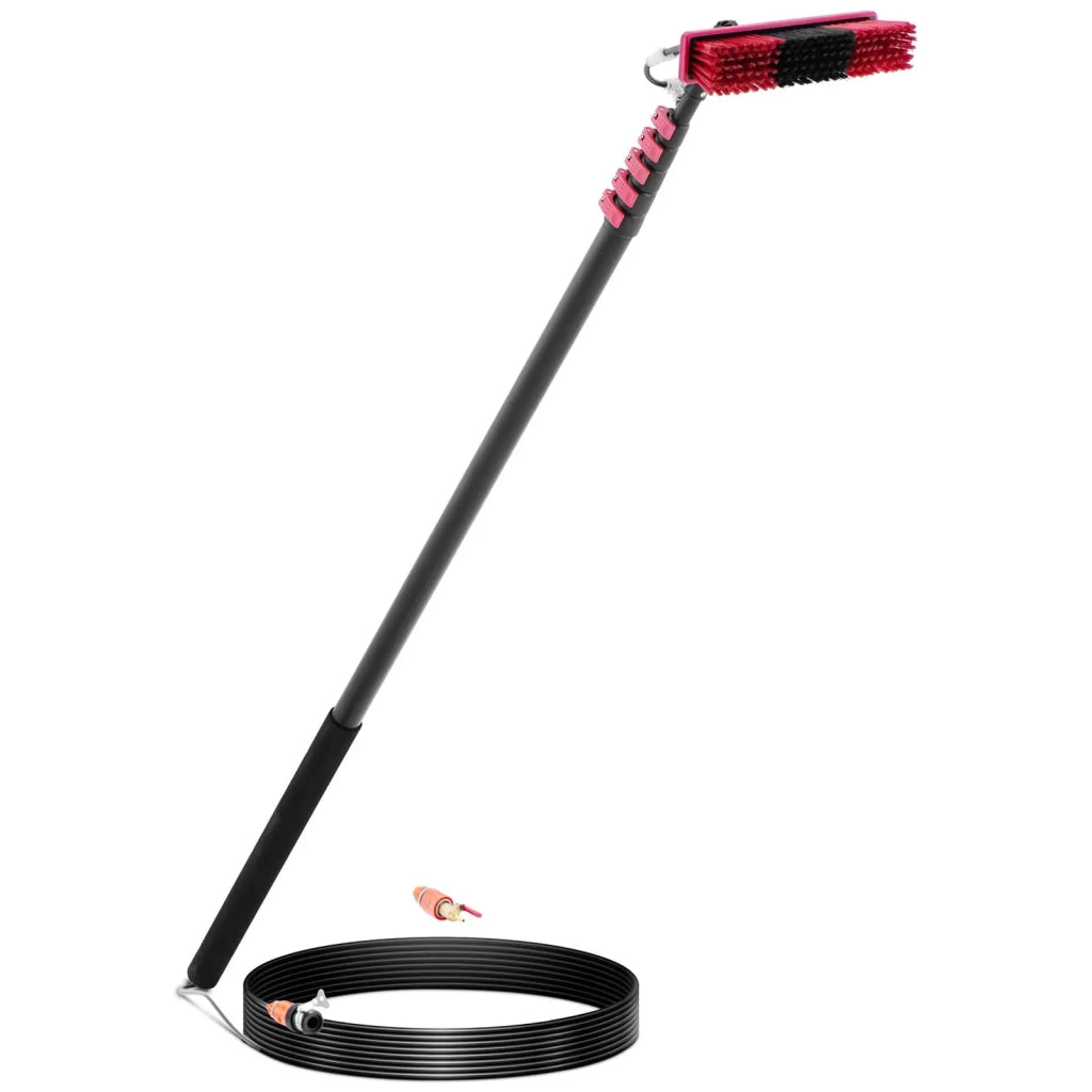 Lavavetri telescopico professionale con alimentazione ad acqua per pannelli solari e finestre 1800 9050 mm pu pp fibra di vetro fibra di carbonio nero 14_0009234