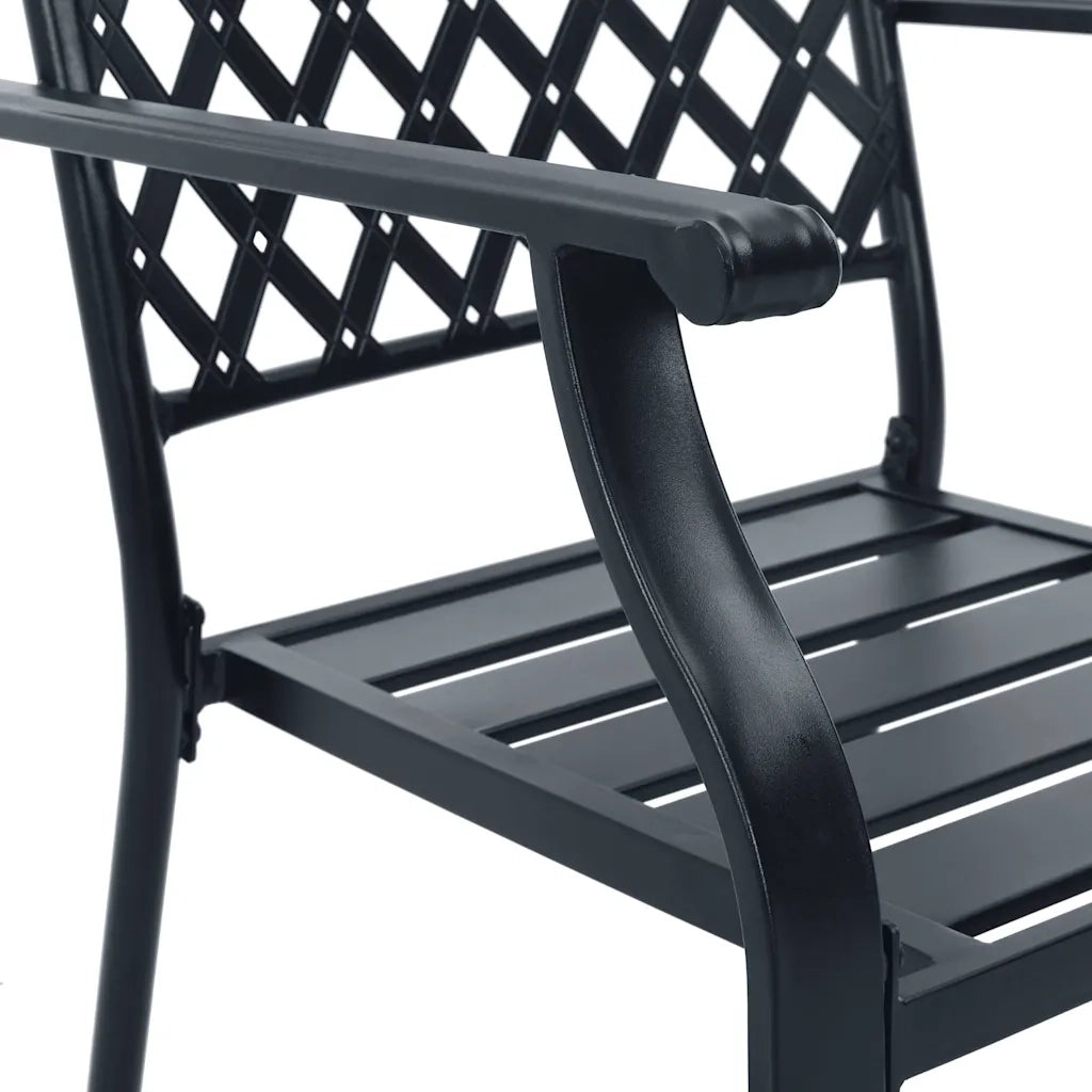vidaXL Set Sedie Giardino Impilabili 5pz Antracite Acciaio Verniciato