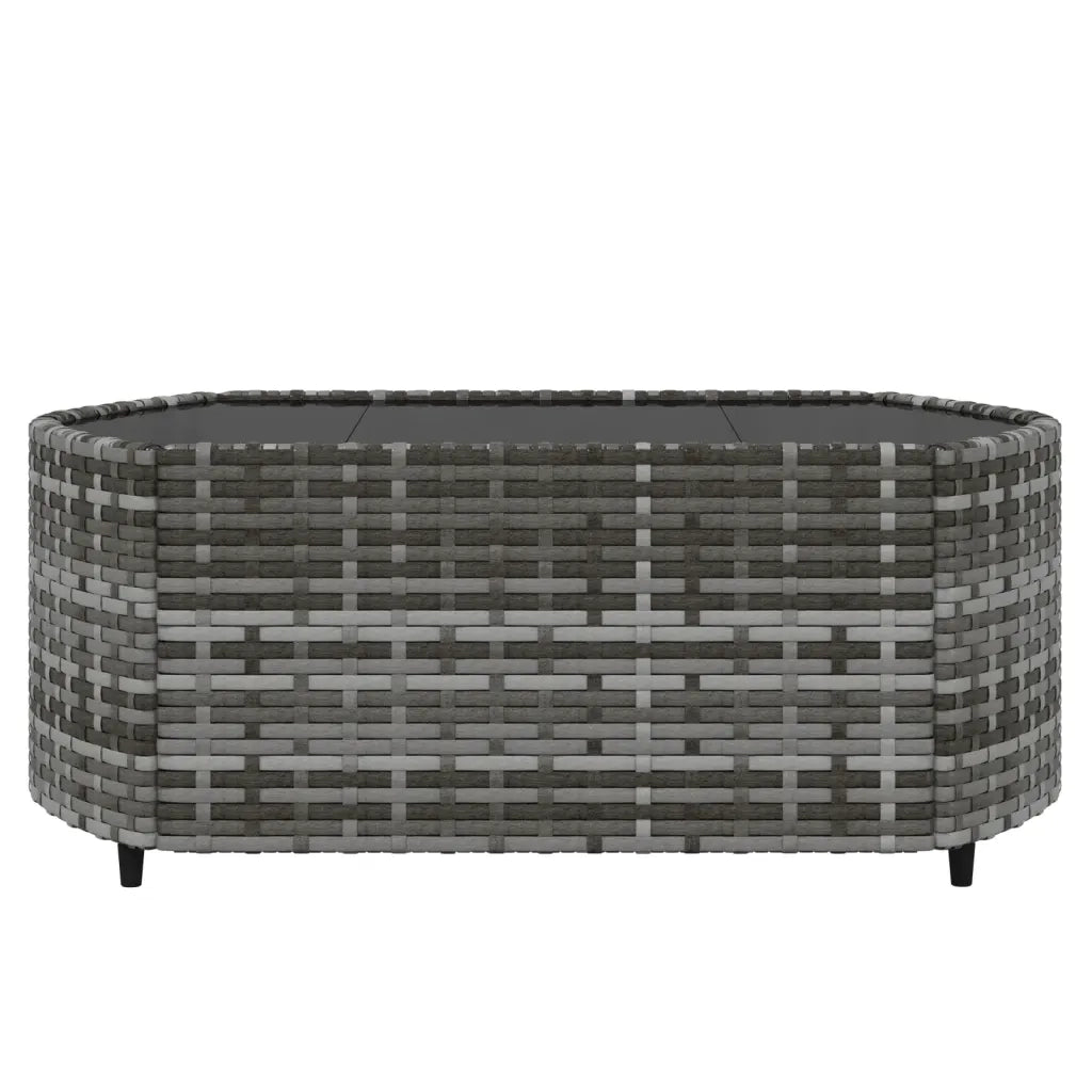 Set Divani da Giardino 4 pz con Cuscini-Sofa da giardino in Polyrattan Grigio 807513