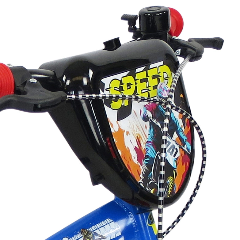 SCH SPEED 16", bicicletta per bambini, adatta a bambini tra i 5 e i 7 anni, per altezza tra 105 e 135 cm, con campanello