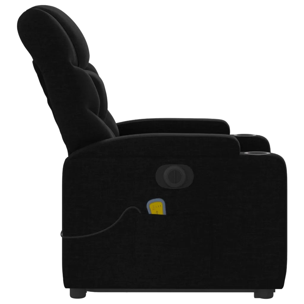 Poltrona Alzapersona Massaggiante Elettrica Nera in Tessuto 3204634