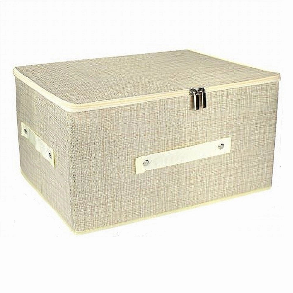 Trade Shop - Scatola Box Salvaspazio Portatutto Contenitore Organizer Cerniera 51x40x24cm 79417 -