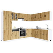 Set Mobili da Cucina 14 pz Kalmar Rovere Artigianale Truciolato