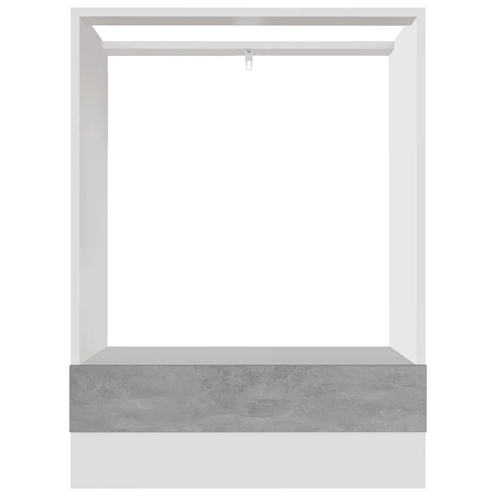 Pensile da cucina | Mobile per Forno ¡°Riga¡± Grigio Cemento 60x46x81,5 cm