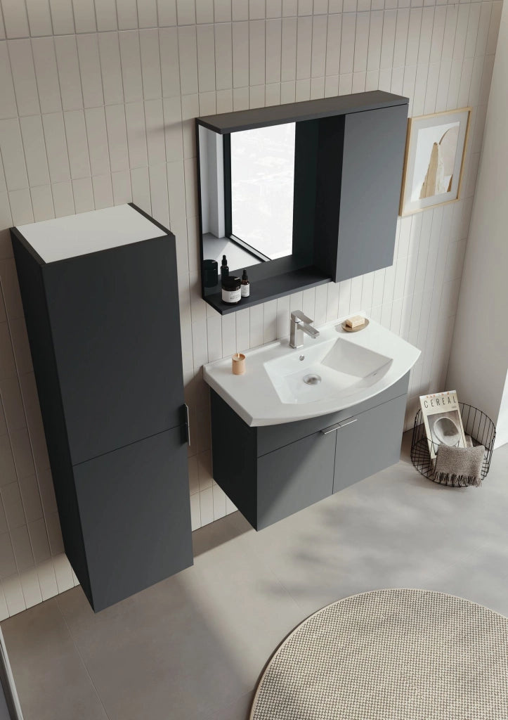 Mobile lavabo "Purus 80" - 80 x 50 x 58 cm - Antracite opaco