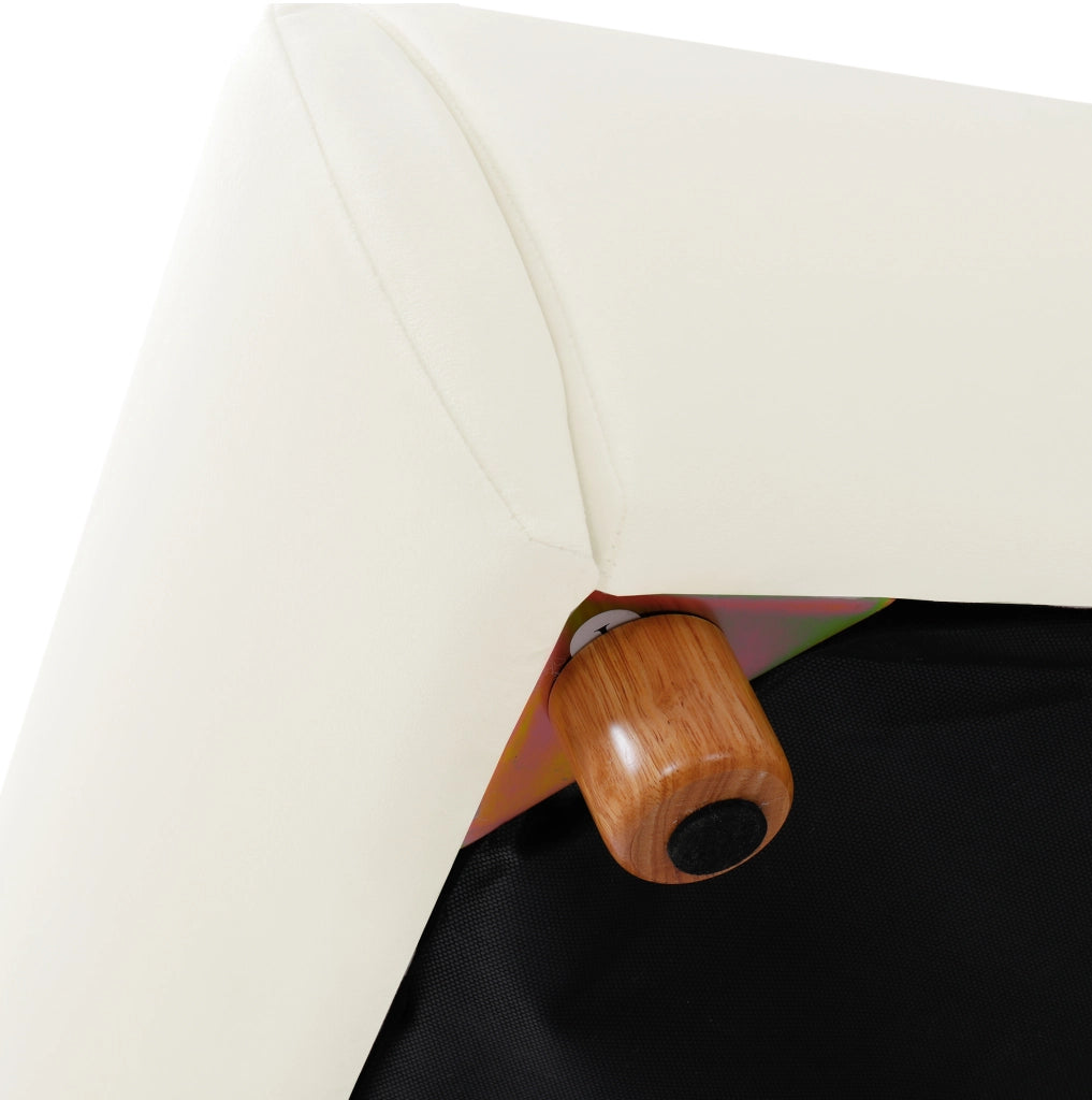 Letto singolo imbottito ULEVR 90x200 cm con contenitore idraulico e rete a doghe, velluto beige