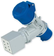 Moltiplicatore Adattatore Mobile 2 Uscite Spina 16A 2P+E 50/60 Hz IP44