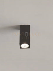 PLAFONIERA ALOA ATTACCO GU10 NERA H.12CM IP20
