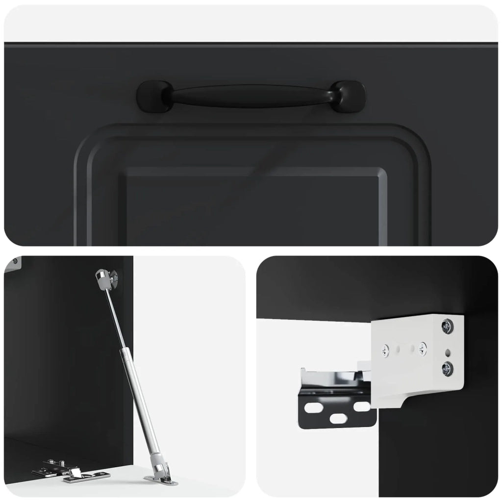 Mobile Porta TV da Muro Nero 59,5 x 31 x 30 cm 899386