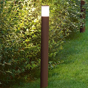 Paletto Esterno Contemporaneo Sigaro Alluminio Corten 1 Luce E27 Ip54 H90