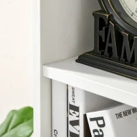 Libreria Moderna a Cubi con 7 Ripiani, in Legno Truciolato, 50x24x106 cm, Bianca