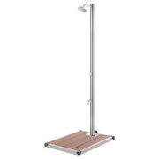 Doccia da Giardino con Base Marrone 220 cm in Acciaio Inox cod mxl 53757