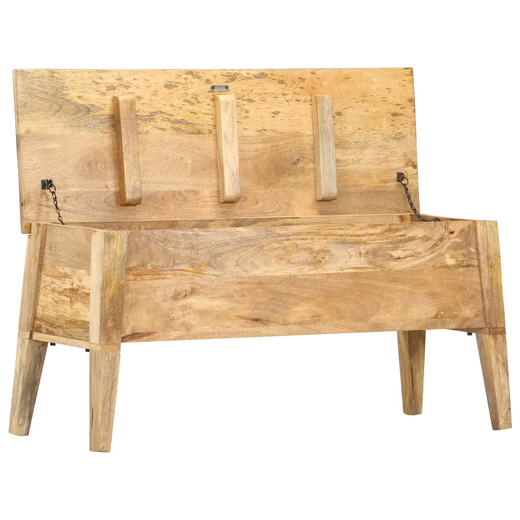 Cassa Portaoggetti 99x35x48 cm in Legno Massello di Mango CFW3510953
