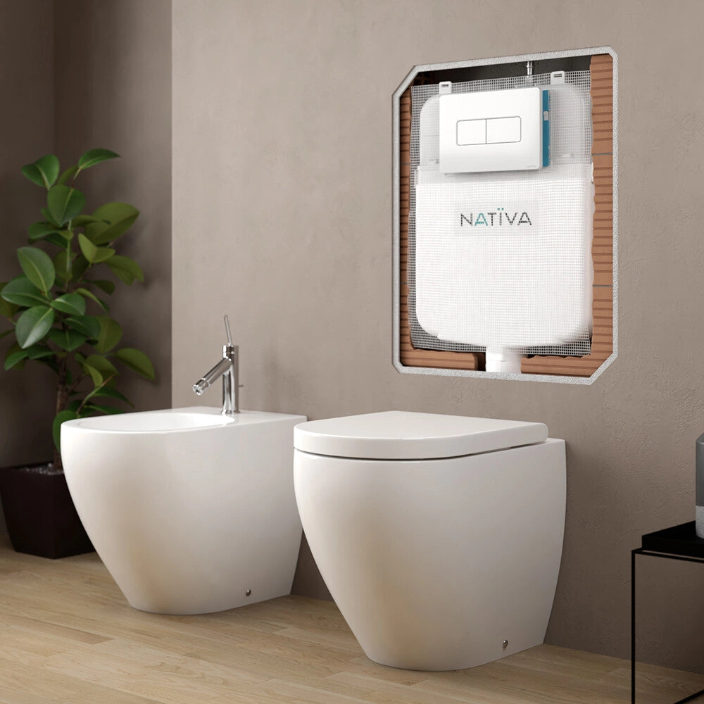 Cassetta di scarico WC per vasi a terra e parete in muratura Nativa