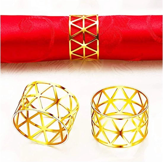 Set di 12 Servitopi in Metallo dorato a forma di Triangolo per decorazione di Festa e Cenere