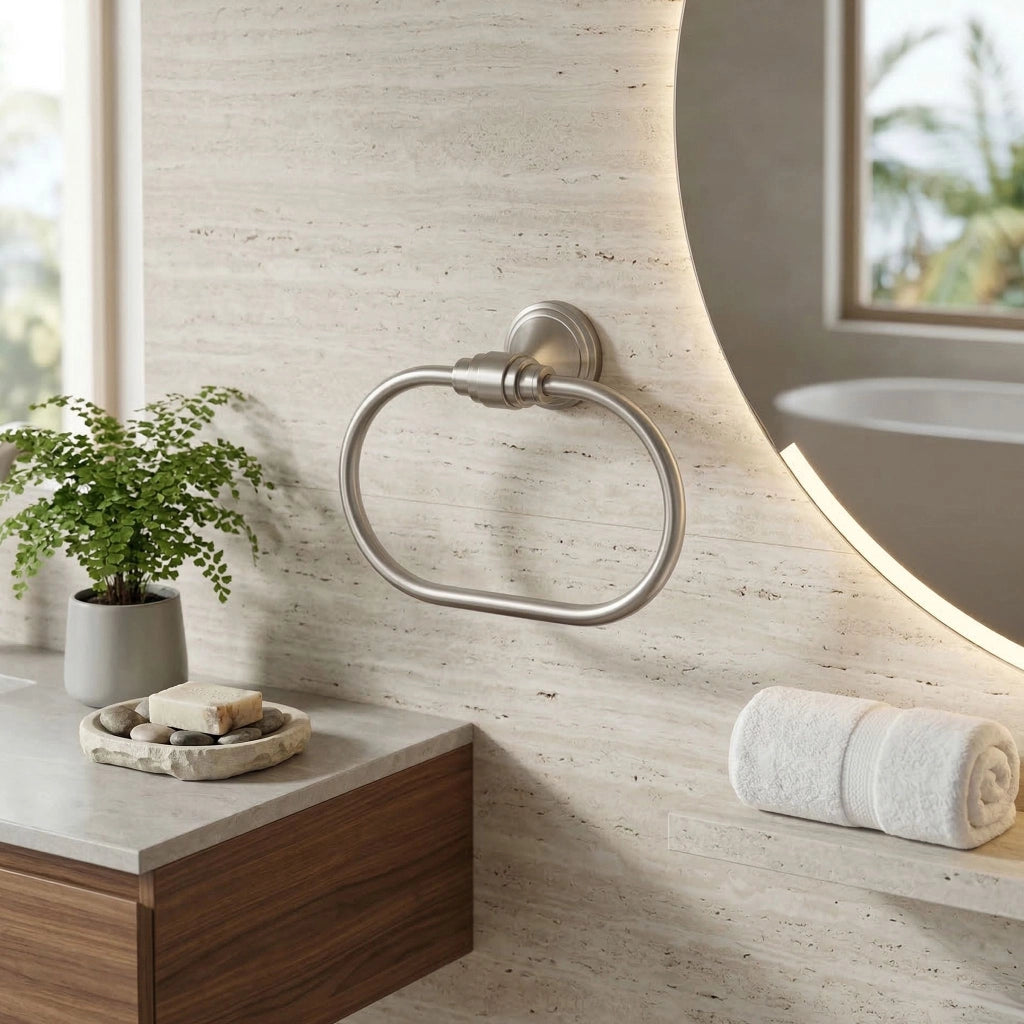 Appendiabiti Da Bagno Ring 16101 Aristo Nichel Spazzolato