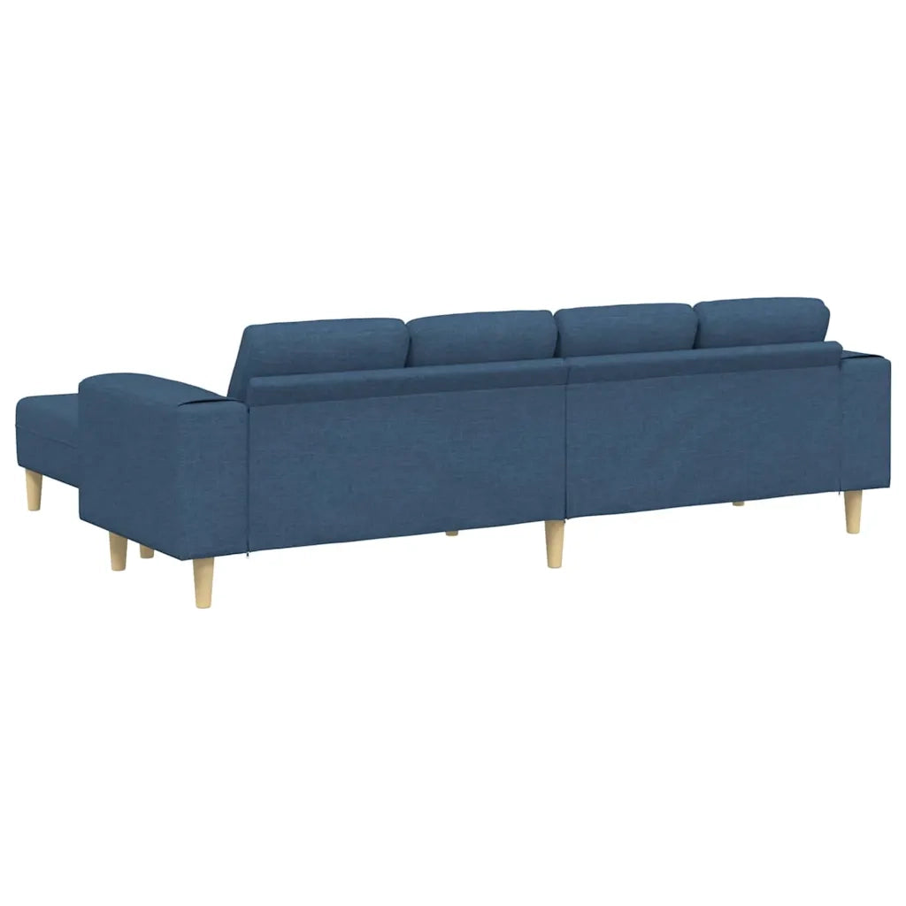 Set di divani 3 pcs Blu Tessuto